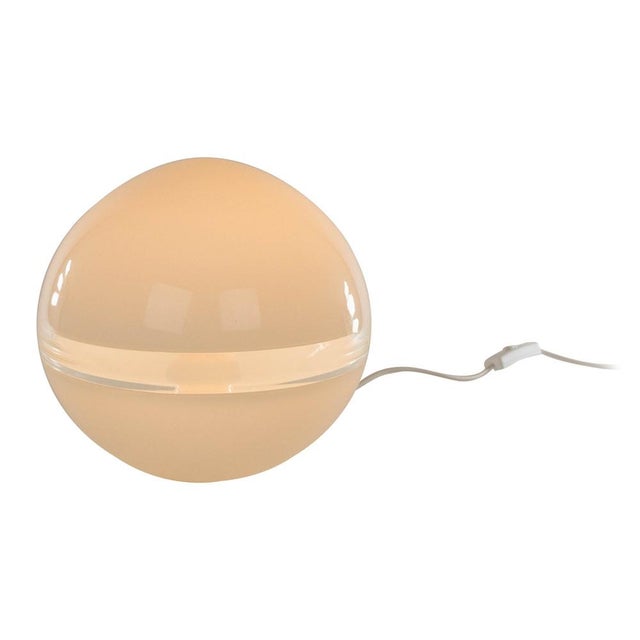 White Lt 230 Table Lamp by Carlo Nason for a.v. Mazzega, 1970s For Sale - Image 9 of 9