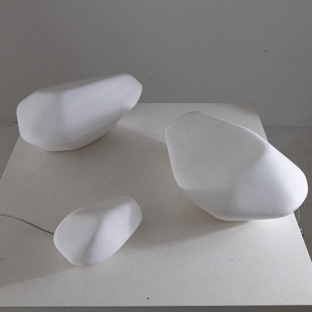 2000 - 2009 Tre Lampade Stone of Glass Lamps from Oluce, 2000s, Set of 3 For Sale - Image 5 of 8