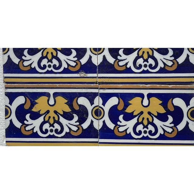 19th Century Earthenware Hundred and Eighteen Border Tiles, Set of 2 For Sale - Image 4 of 8