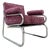 Halina Armchair in Purple Upholstered and Chrome Finish by Hellerau For Sale