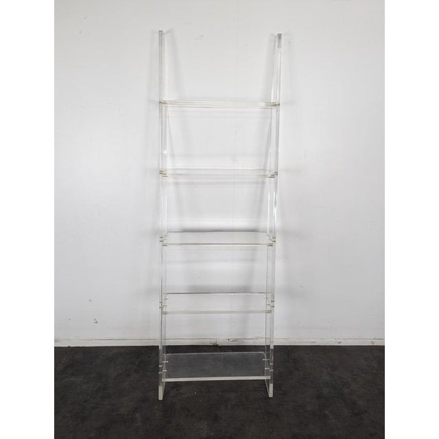 Acrylic Glass Ladder Shelf in the style of the Invisibles Du Marais, in Very Good conditions. Designed 1970 to 1979