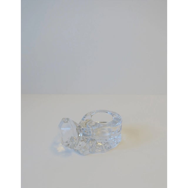 Glass Diamond Solitaire Crystal Jewelry Dish by Kosta Boda Sweden For Sale - Image 7 of 11