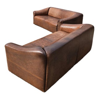 DS-47 Sofas in Brown Leather from de Sede, Set of 2 For Sale
