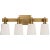 Thomas O'Brien for Visual Comfort Signature Bryant Four-Light Bath Sconce in Hand-Rubbed Antique Brass with White Glass For Sale
