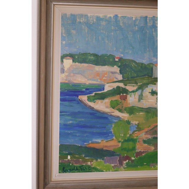 Original Swedish Oil on Canvas – “Southern Landscape” by Leopold Fare – Vintage & Framed – 80 × 86 cm (31.5" × 33.9") A...