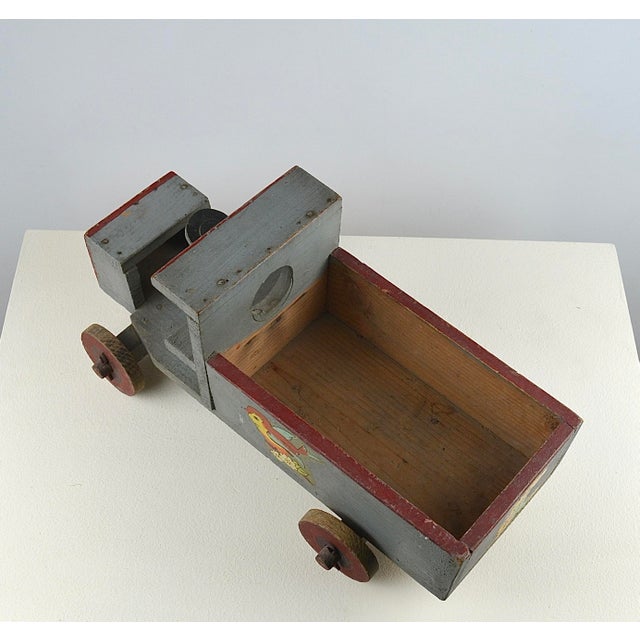 French Folk Art Handmade Wooden Toy Car, Late 1930s For Sale - Image 11 of 14