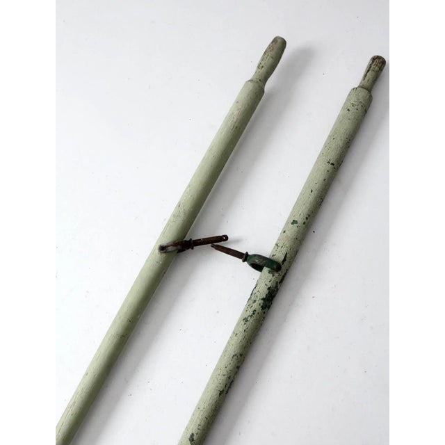 Vintage Painted Wooden Oars Pair For Sale - Image 9 of 11
