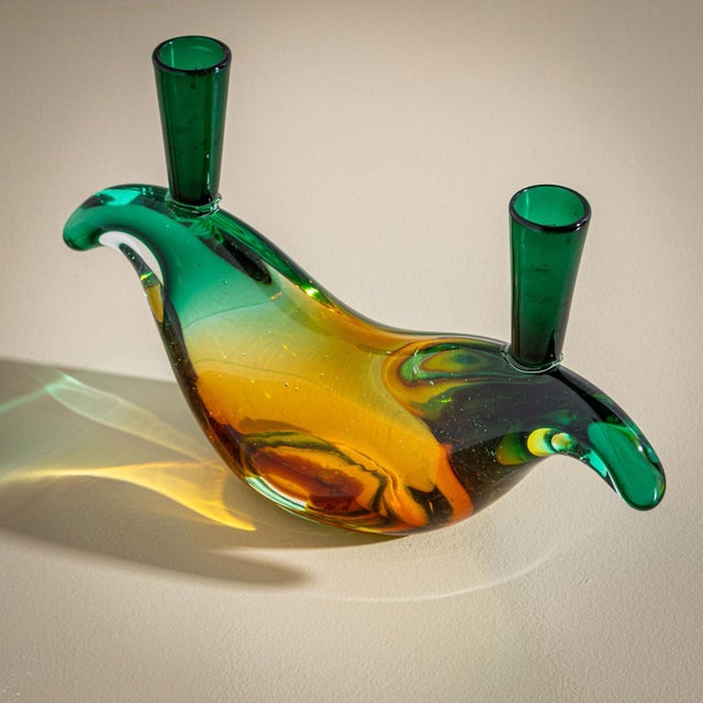 20th Century Murano Glass Candleholders by Flavio Poli for Seguso, Italy For Sale - Image 15 of 18