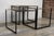 Nesting Tables in Gold-Plated and Black Metal, 1970s, Set of 3 For Sale - Image 4 of 9