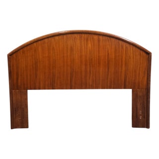Thomasville Furniture Agenda Collection Solid Walnut MCM Mid Century Modern Queen Size Headboard 23411-415 For Sale