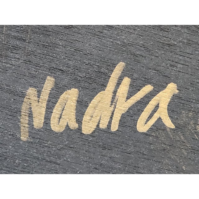 Artisan Signed Native American Navajo Tribal Diné Carved Turquoise Inlay Wall Mirror For Sale - Image 4 of 12