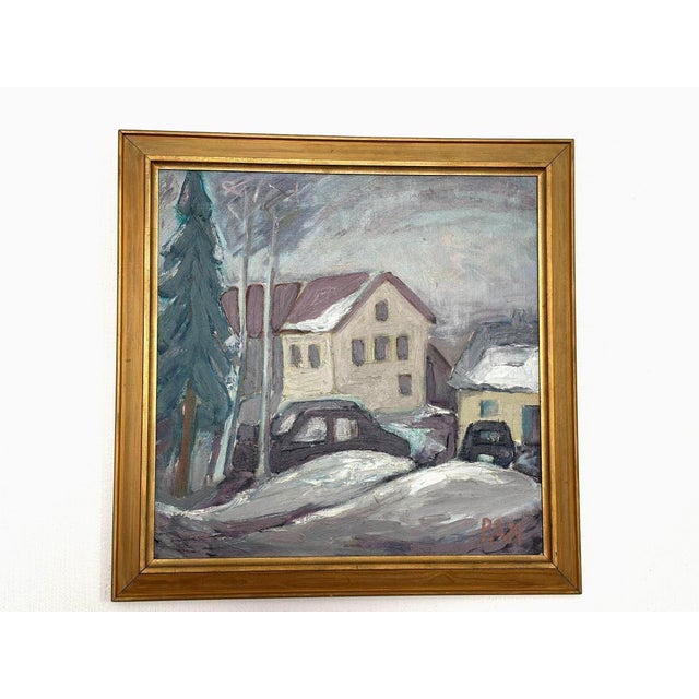 Pan, Winter, 1950s, Oil on Canvas, Framed For Sale - Image 15 of 15