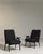 19th Century France Mid-century Modern Black Wood Armchair For Sale - Image 4 of 11