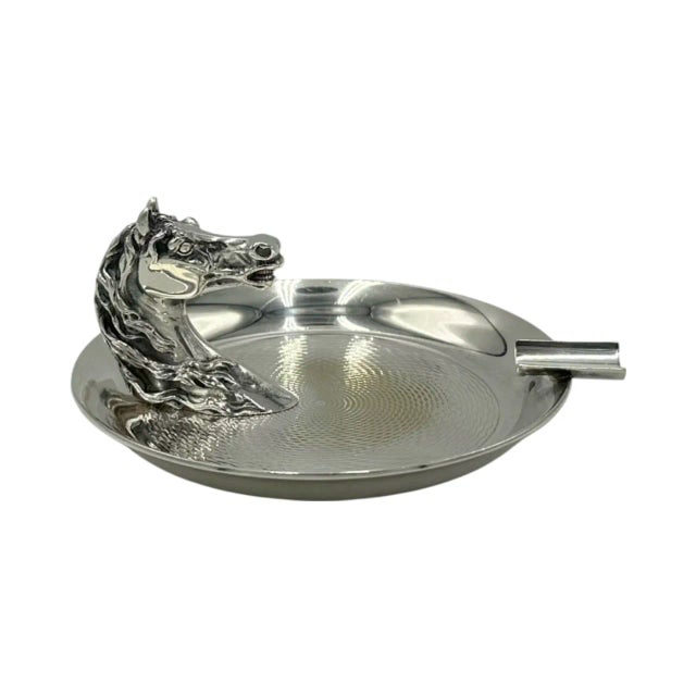 Vintage Hermes Paris Equestrian Horse Head Ashtray For Sale - Image 12 of 17