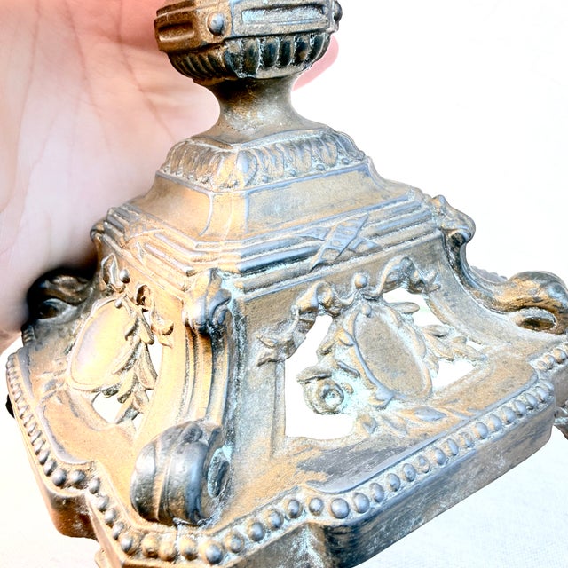 Hand-Painted Oil Lamp with Ribbons, 1970s For Sale - Image 12 of 14
