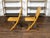 Pair of Midcentury Bamboo Folding Chairs with Slatted Design and Light Patina For Sale - Image 10 of 10