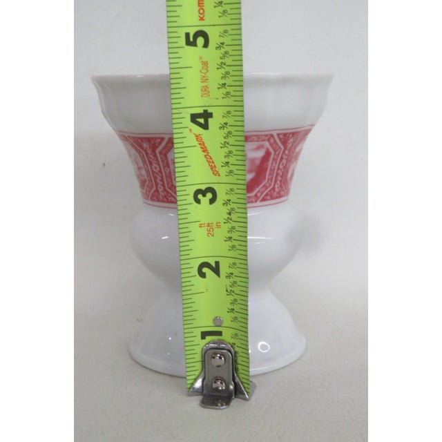 Late 20th Century Heinrich Germany Rüdesheimer Kaffee Porcelain Goblet Vase Mug Castle Motif For Sale - Image 11 of 12
