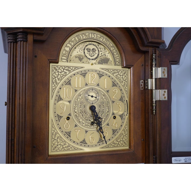 Ridgeway Gothic Walnut Tall Case Grandfather Clock For Sale - Image 4 of 18
