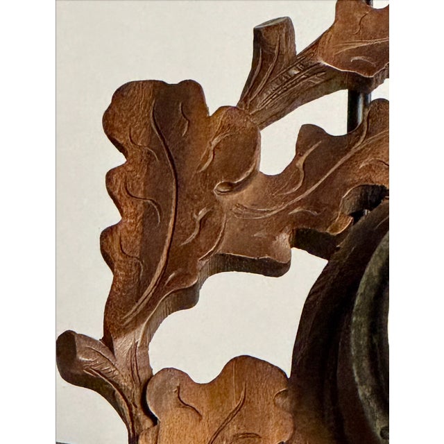 Early 20th Century 1900s Antique American Barometer With Oak Leaf and Acorn Detail For Sale - Image 5 of 6