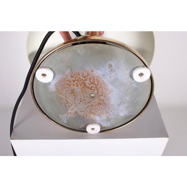 Modernist Brass Lamp with Red Push Button, 1960s For Sale - Image 6 of 7