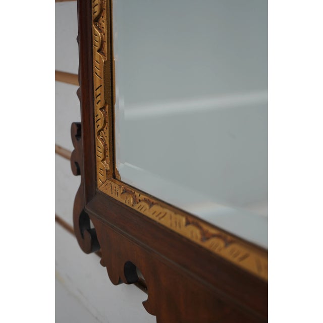 1980s Henkel Harris Mahogany Spnea Chippendale Mirror For Sale - Image 5 of 10