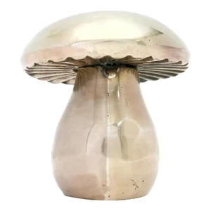 Large Vintage Brass Mushroom Figurine