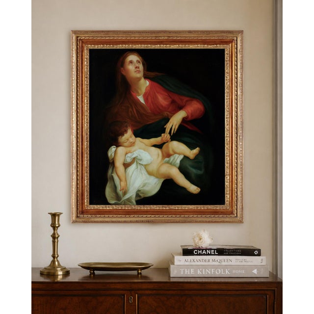 Angelo Granati, Maternity, Oil on Canvas For Sale - Image 7 of 9