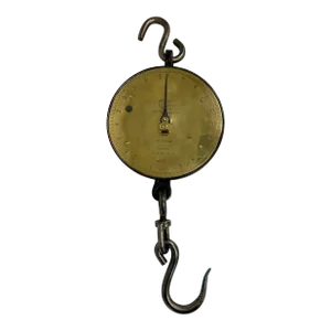Antique 100 Lb Capacity Brass Salter Spring Balance Scale #20 T From England - Circa 1920