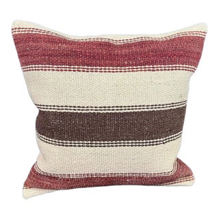 Turkish Hemp Pillow Cushion Natural Beige Red Cushion Cover 20x20 For Sale