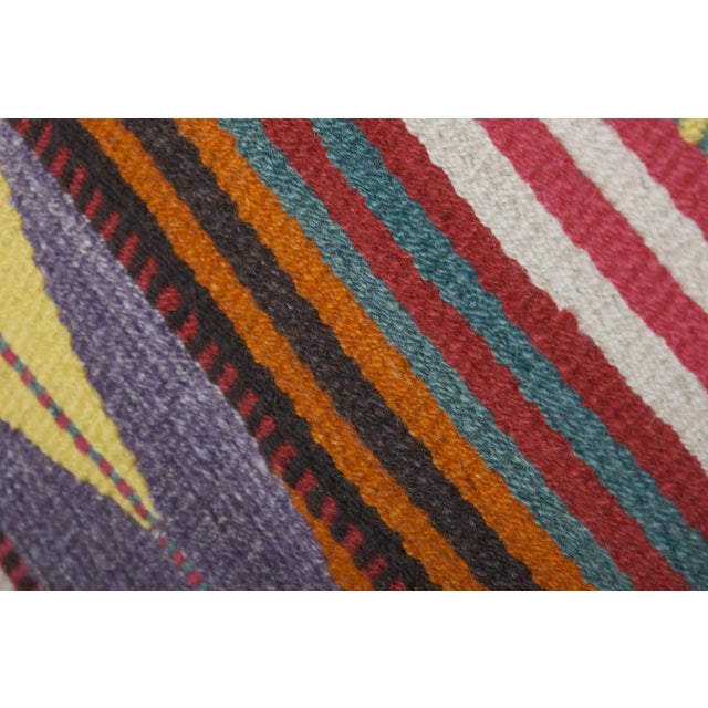 Turkish Colorful Kilim Rug 2'12" X 4'11" For Sale - Image 6 of 12