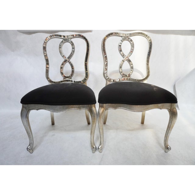 Modern Pair of Figure 8 French Country Hollywood Regency Chippendale Cabriole Interlaced Louis XVII For Sale - Image 3 of 14