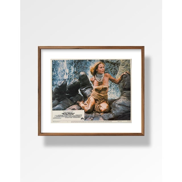 King Kong 1976 Original Vintage Cinema Lobby Card featuring Jessica Lange Framed In Brown. Extra Large 11x14" inches /...