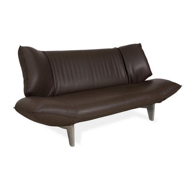 Tango 2-Seater Sofa in Brown Leather from Leolux For Sale - Image 5 of 16