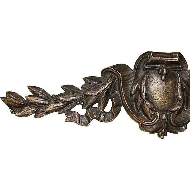 Antique Nickel-Plated French Bronze Mount Plaque For Sale - Image 4 of 5
