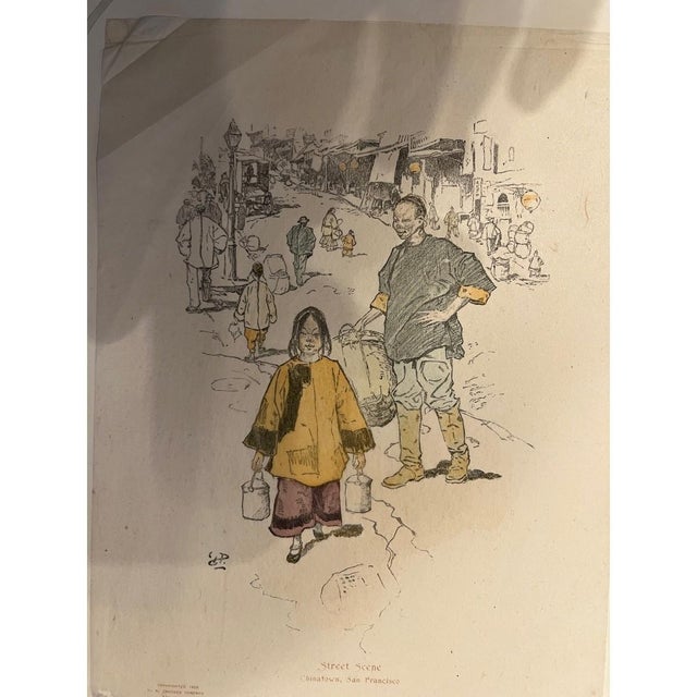 Antique 1900 H.S. Crocker Chinatown San Francisco Calendar Print Michaan's Prov For Sale - Image 4 of 8