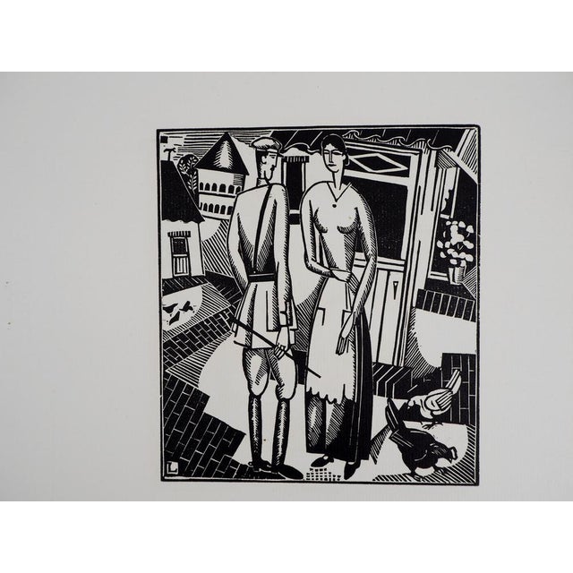 Jean-Emile Laboureur, The Beautiful Farmgirl, Original Engraving For Sale - Image 5 of 5