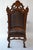 Mid-19th Century Italian Baroque Style Walnut & Leather Throne Chair For Sale - Image 9 of 11