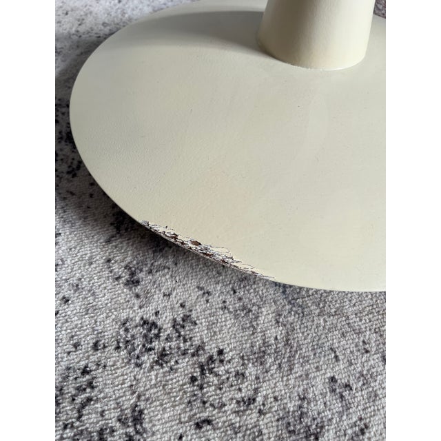 Late 20th Century Late 20th Century Post-Modern "Turn" Side Table / Stool, Attributed to Patty Johnson for Keilhauer, Walnut & White Enamel For Sale - Image 5 of 5