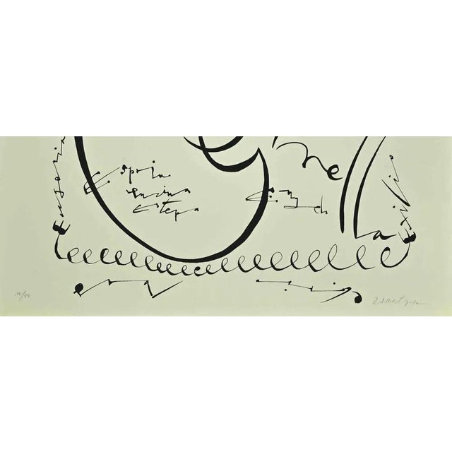 Letter E, from the Alphabet series, is a lithograph, realized by Rafael Alberti in 1972. Hand-signed and dated on the...