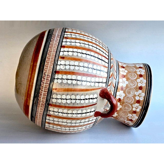 Mexican 1960s Tonalá Mexico Burnished Glaze Ceramic Urn Planter For Sale - Image 3 of 12
