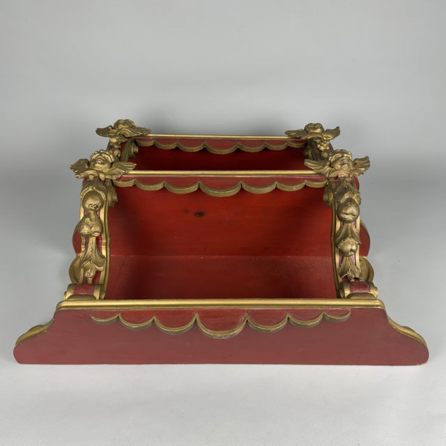 Gold Antique Etagere in Carved Wood, 1800s For Sale - Image 8 of 14