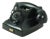 Vintage Black Bakelite Rotary Dial Telephone, 1950s For Sale