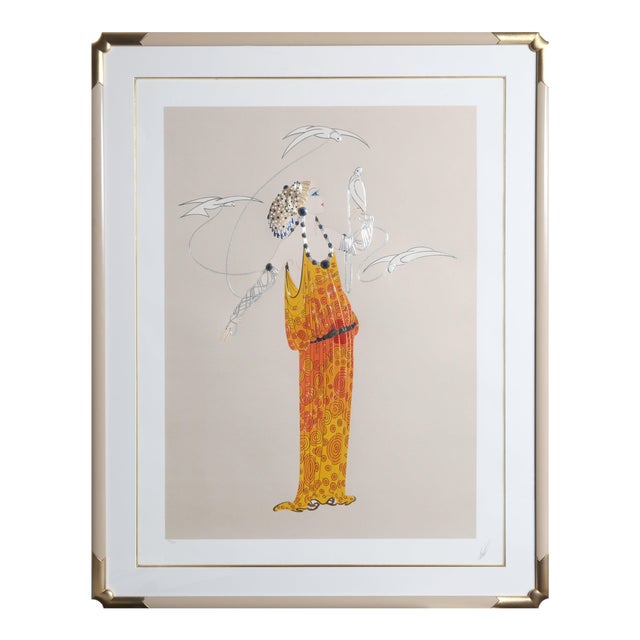 1970s Erte Aphrodite Art Nouveau Fashion Screenprint Chairish