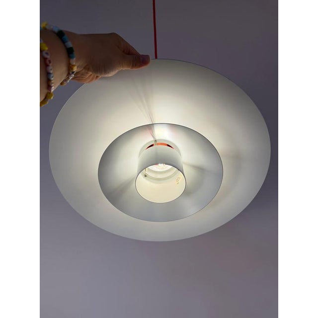 White Trapez Pendant Lamp by Christian Hvidt for Nordisk Solar For Sale - Image 8 of 11