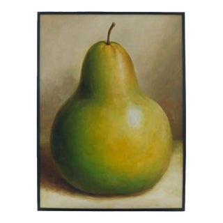 Original Still Life ‘Pear’ Acrylic on Canvas For Sale