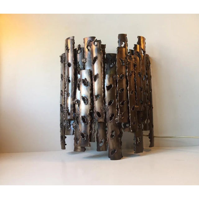 Danish Brutalist Bronze Sconce, 1960s For Sale - Image 10 of 10