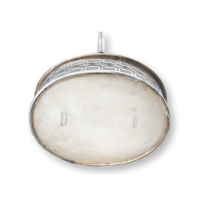 Harrods London Hulking & Heath Silverplate Basket For Sale - Image 4 of 4