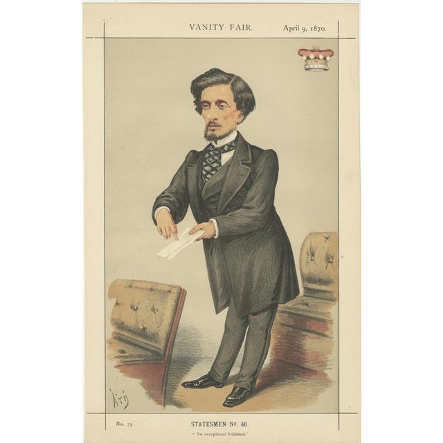 Vanity Fair Portraits Statesman and Sovereign, 1870, Paper, Set of 3 For Sale - Image 6 of 9
