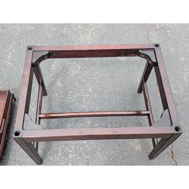Late 19th Century English Mahogany Butler’s Tray Top Table For Sale - Image 12 of 12