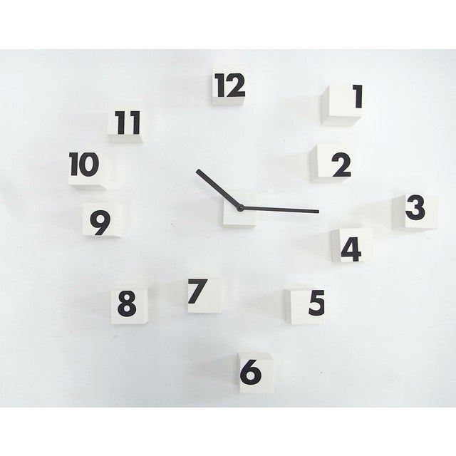 Fragmented Wall Clock with Plastic Cubes, 2010s, Set of 13, in Very Good conditions. Designed from 2000